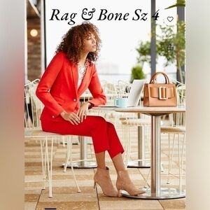 rag &‎ bone Lucy Linen-Blend Blazer Sz 4